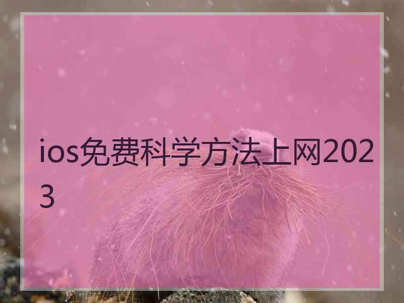 ios免费科学方法上网2023