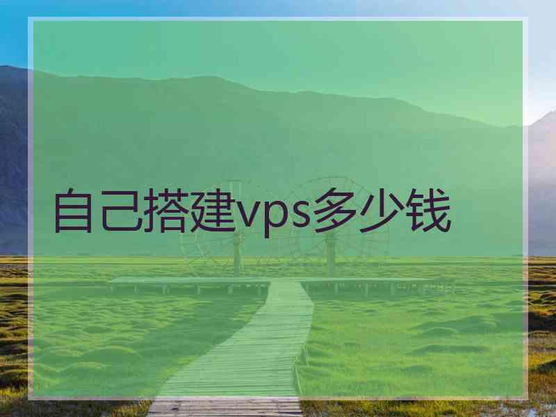 自己搭建vps多少钱