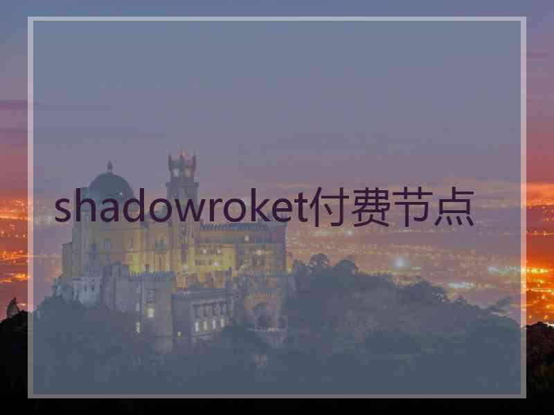 shadowroket付费节点