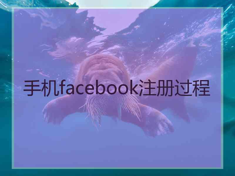 手机facebook注册过程