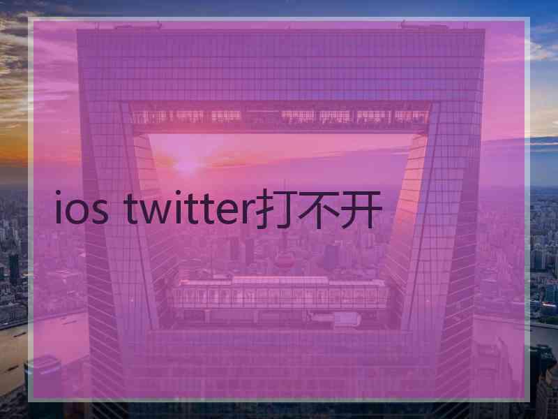 ios twitter打不开