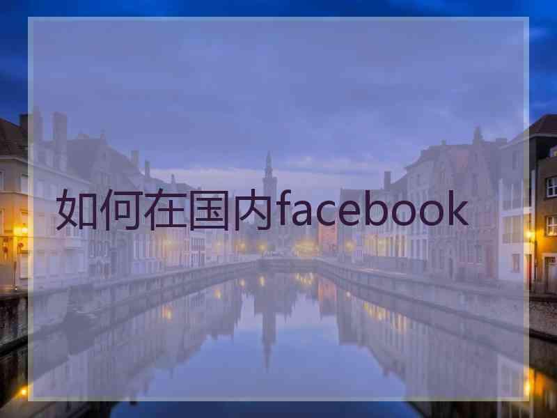 如何在国内facebook