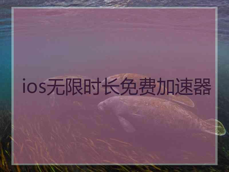 ios无限时长免费加速器