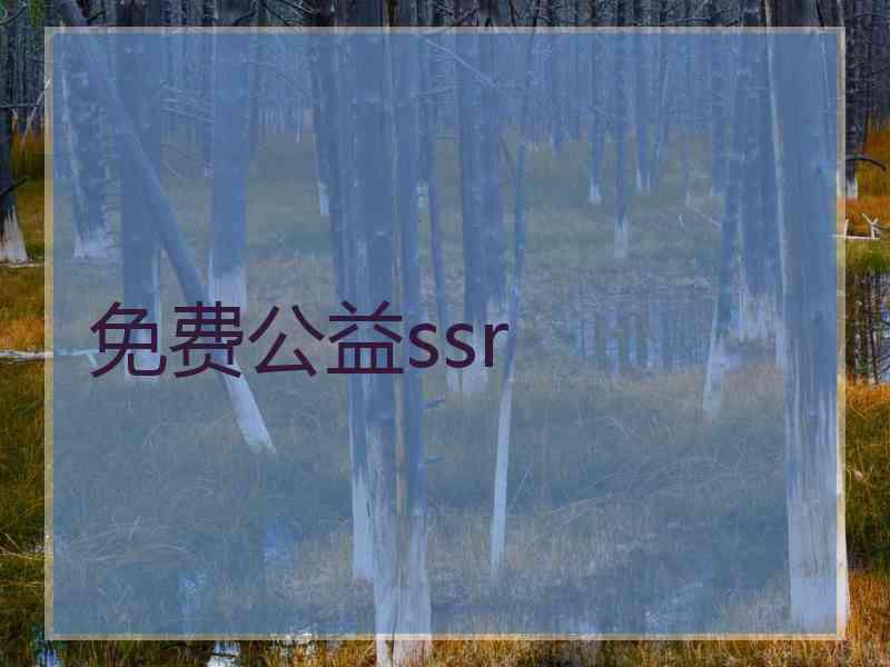 免费公益ssr