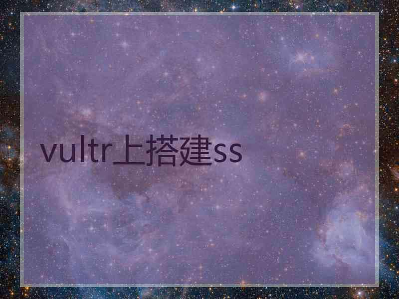 vultr上搭建ss