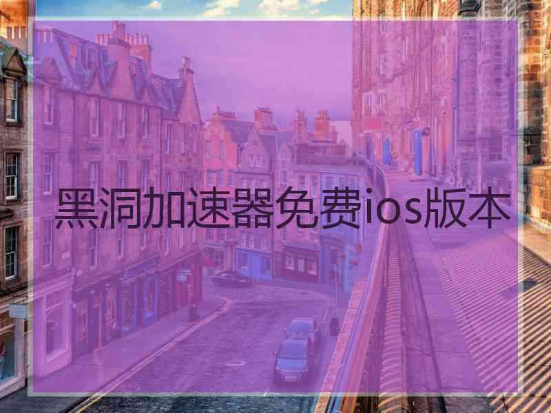 黑洞加速器免费ios版本